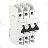EATON IEC Miniature Circuit Breaker: 20 A Amps, 48/96V DC, 14kA at 277/480V AC, Screw Clamp, C (MPN FAZ-C20/3-NA). Key specifications — DC Voltage Rating: 48/96V DC; Max. AIR Rating: 14kA at 277/480V AC; Terminal Connection: Screw Clamp; Brand: EATON.