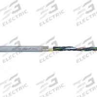 CHAINFLEX Control Cable: 16 AWG, 4 Conductors, Order by the Foot, PUR Jacket, 1,000 V (MPN CF78-UL-15-04-1). Key specifications — Conductor Material: Copper; Conductor Configuration: Single; Minimum Bend Radius Factor - Fixed: 4 x OD; Minimum Bend Radius Factor - Flexible: 5 x OD; Includes Ground: Yes; Minimum Bend Radius Factor - E-Chain: 6.8 x OD; Resistance Properties: Coolant Resistant; Standards: cRUus.