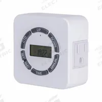 TORK Plug-In-Timer Switch: Digital, Indoor, Not Astronomic, 7 day Setting, 5-15R, 120V AC (MPN 455E). Key specifications — attr211251: TORK; attr1066437: 5-15R.