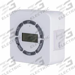 TORK Plug-In-Timer Switch: Digital, Indoor, Not Astronomic, 7 day Setting, 5-15R, 120V AC (MPN 455E). Key specifications — attr211251: TORK; attr1066437: 5-15R.
