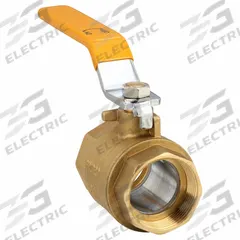 USA INDUSTRIALS Manual Two-Way Ball Valve: 1 1/2 in, Brass, Straight, FNPT x FNPT, Two-Piece, Lever (MPN ZUSA-VLV-208). Key specifications — Brand: USA INDUSTRIALS; Handle: Lever.