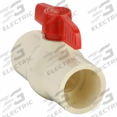APPROVED VENDOR Manual Two-Way Ball Valve: 2 in Size, CPVC, Straight, Socket x Socket, One-Piece (MPN 107-128). Key specifications — Brand: APPROVED VENDOR; Handle: Tee.
