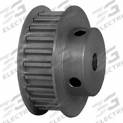 DAYTON Timing Pulley: Curvilinear, Fixed, For 9 mm Belt Wd, 24 Teeth, 5 mm Pitch, Aluminum (MPN 24-5M09-6FA3). Key specifications — Brand: DAYTON; Finish: Clear Anodized; For Belt Series: Powerhouse®.