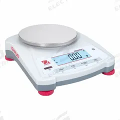 OHAUS Industrial Balance: AC Adapter, 5 3/4 in x 5 3/4 in, Not IP Rated, Not NTEP Rated, Integrated (MPN NV422 AM). Key specifications — Connection Ports: Ethernet; Readability: 0.01 g; Power Source: Electric; Weighing Units: oz; Brand: OHAUS; Washdown: No.