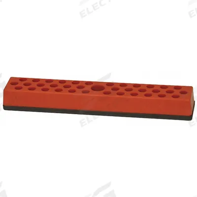WESTWARD Socket Tray: Red, 7 in Overall Wd, 37 Posts/Slots - Socket Rails & Trays