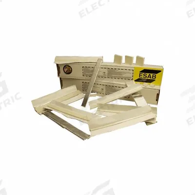 ESAB Ceramic Weld Backing: Round, 1/2 in Dia. x 1 in, 36 ft Lg Per Box - Disposable Ceramic Weld-Backing Tiles