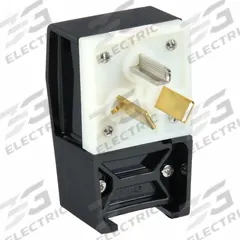 HUBBELL Straight Blade Plug: 10-30P, 125/250V AC, 30 A, 3 Pole, 3 Blade, Black (MPN HBL9333)