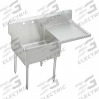 JUST MANUFACTURING Scullery Sink: 1 Bowls, 44 in Overall Ht, 61 1/2 in Overall Lg, 14 in Bowl Dp (MPN SB136-24R-2-J). Key specifications — Brand: JUST MANUFACTURING.