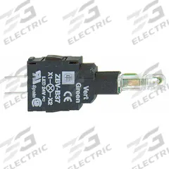 SCHNEIDER ELECTRIC Lamp Module: 22 mm Size, White, LED, 24 V AC/DC Rating, No Transformer (MPN ZBVB17). Key specifications — Compatible Operator: Selector Switch; Compatible with Series: XB5; Terminal Connection Type: Printed Circuit Board; Brand: SCHNEIDER; Manufacturer Part Number: ZBVB17; Includes Bulb: Bulb Included.
