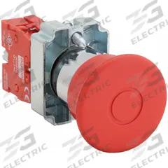 DAYTON Emergency Stop Push Button: Non-Illuminated, Mushroom Head Profile, Non-Metallic, 22 mm, 1NC (MPN 30G249). Key specifications — Brand: DAYTON; Action: Maintained; Series: Dayton; Terminal Connection: Pressure Plate; Push Button Material Type: Non-Metallic.