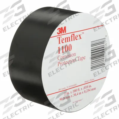 3M Vinyl Corrosion Protection Tape: 2 in Wd, 33 3/8 yd Lg, 10 mil Thick - Corrosion Protection Electrical Tape