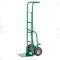 APPROVED VENDOR General Purpose Hand Truck: 800 lb, Flow-Back Handle, Green, Steel, Pneumatic (MPN TF-370-10P). Key specifications — Brand: APPROVED VENDOR; Color: Green.