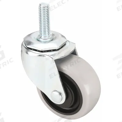 APPROVED VENDOR Stem Caster: Swivel, 3 in Wheel Dia., 1 1/4 in Wheel Wd, Polyurethane - Standard Threaded Stem Casters