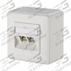 METZ CONNECT Wall Outlet: AP, GD-Zn (Zinc Die-Cast), IDC Connection x RJ45, 45° Mounting Angle (MPN 130B12D20002-E). Key specifications — Housing Material: GD-Zn (Zinc Die-Cast); Mounting Type: AP; Product Type: Wall Outlet; Connector Color: White; Connection Type: IDC Connection x RJ45.