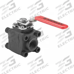 KECKLEY Manual Two-Way Ball Valve: 1 1/2 in, Carbon Steel, Straight, FNPT x FNPT, Three-Piece (MPN BVM3THFCSRGSL-150). Key specifications — Brand: KECKLEY; Handle: Locking Lever.
