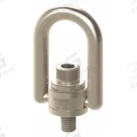 ADB HOIST RINGS Hoist Ring: Pivot/Swivel, Nickel-Plated Steel, 1 1/4"-7, Max. 15,000 lb (MPN EN33402). Key specifications — Brand: ADB HOIST RINGS; Thread Size: 1-1/4"-7; Operation: Lifting.