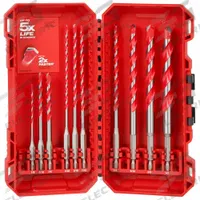 MILWAUKEE Rotary Hammer Drill Bit Set: 7 5/8 in Overall Lg, 1/4 in Shank Dia, 7 Drill Bits (MPN 48-20-9058). Key specifications — attr277146: MILWAUKEE.