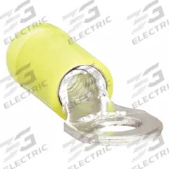 STA-KON Ring Terminal: Yellow, Nylon Insulation, #8 Stud Size, 12 AWG to 10 AWG Wire Sizes, 600 V (MPN RC10-8). Key specifications — attr1308027: STA-KON; attr1356587: Serrated.
