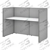 BUSH BUSINESS FURNITURE Modular Cubicle Workstation: 45 in Overall Ht, 61 in Overall Wd, White (MPN EOD260WH-03K). Key specifications — Brand: BUSH BUSINESS FURNITURE; Office Cubicle Color: White.