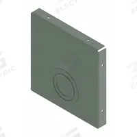 HOFFMAN Wireway Closure Plate: 8 in Wd, 8 in Ht, 14 ga Gauge, 1, With Knockouts, Steel, Painted (MPN F88GCP). Key specifications — Brand: HOFFMAN; Finish: Painted; With/Without Knockouts - Broad: Yes.