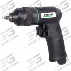 SPEEDAIRE Air Impact Wrench: Compact, 1/4 in Drive, Pistol-Grip, Square, 1/4 in Female NPT Air Inlet (MPN 21AA44). Key specifications — attr1321013: NPT; attr1321026: No; attr1321019: Compact; attr1321030: SPEEDAIRE; attr1321012: Standard; attr1321025: Square.