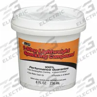 WHITE LIGHTNING Spackle: White Lightning®, 3 1/4 in x 3 1/4 in, 0.5 pt Container Size, Pail, White (MPN WL60512). Key specifications — Color: White; Series: White Lightning®; Brand: WHITE LIGHTNING.