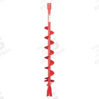 ECHO Earth Auger: 36 in Overall Lg, 4 in Overall Dia, Steel, Powder Coated, Clockwise Rotation (MPN 99944900170). Key specifications — Brand: ECHO; Driveshaft Connection Shape: Round; Finish: Powder Coated; Material: Steel; Rotation: Clockwise.