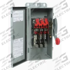 EATON Safety Switch: Non-Fusible, 60 A, Three Phase, 600V AC, Galvanized Steel, Indoor/Outdoor (MPN DH362URK). Key specifications — attr867131: EATON.