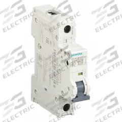 SIEMENS IEC Miniature Circuit Breaker: 16 A Amps, 60V DC, 14kA at 240V AC, Screw Clamp, 5SJ4, AC/DC (MPN 5SJ41166HG40). Key specifications — Brand: SIEMENS; DC Voltage Rating: 60V DC; Max. AIR Rating: 14kA at 240V AC; Terminal Connection: Screw Clamp; AC Voltage Rating: 240V AC.