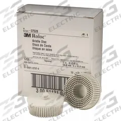 SCOTCH-BRITE Bristle Disc: 2 in Brush Dia, TR, Ceramic, P120 Grit, 10 PK (MPN 07528). Key specifications — Brand: SCOTCH-BRITE.