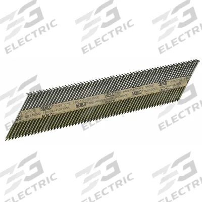 SENCO Framing Nails,3" L,Plain,PK2500: Framing Nails, Clipped, Smooth, 3 in Overall Lg - Collated Framing Nails
