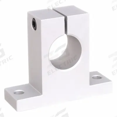 Dayton Mounted Linear Bearing: For 1/4 in Shaft Dia, Anodized Aluminum - Support Blocks for Linear Shafting