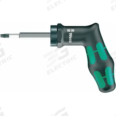 WERA Torque Screwdriver: IP20 Tip Size, 3.7 ft-lb Min Torque, 3.7 ft-lb Max Torque - Preset Pistol-Handle Torque Screwdrivers