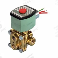 REDHAT Solenoid Valve: 4-Way, 1/4 in Pipe Size, 120V AC, Watertight/Without Junction Box, Brass Body (MPN 8342G501). Key specifications — Pipe Size: 1/4 in; Voltage: 120V AC; Brand: REDHAT; Coil Enclosure: Watertight.