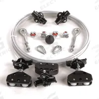 DAYTON Festoon System Kit: Wire Rope, 20 ft – 20 ft, 32 ft Min Cable/Hose Required, Round (MPN 33N207). Key specifications — Brand: DAYTON; Compatible Cable Type: Round; Included Components: Clamps; Track Type: Wire Rope.