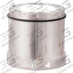 WERMA Tower Light Module: Flashing/Strobe, 24V DC, Clear, 70 mm Overall Dia, 66 mm Overall Ht (MPN 64754055). Key specifications — Brand: WERMA; Compatible with Series: KombiSIGN 72; Lens Color: Clear; Operating Voltage: 24V DC; Manufacturer Part Number: 64754055.