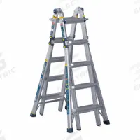 WERNER Combination Ladder: 5 Configurations, Aluminum, 375 lb Load Capacity, 40 lb Wt, 21 ft, 3.8 ft (MPN MT-22IAA). Key specifications — Brand: WERNER.