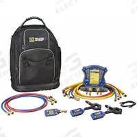 YELLOW JACKET Manifold Gauge: 4 Valves, 6 Hoses, Series TITANMAX™, YJACK VIEW®, Hose Valves Included (MPN 40887). Key specifications — Hose Connection Type: 45° SAE; Product Type: Manifold Gauge Set; For Refrigerant Type: R-417C; Brand: YELLOW JACKET; Includes: Vacuum Gauge; Sight Glass: Yes.