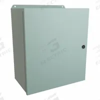 HAMMOND Electrical Enclosure: Steel, 16 in x 14 in x 8 in, NEMA 12/13/3R/4, w/Panel, Solid Cover (MPN EJ16148). Key specifications — Closure Method: Latches; Brand: HAMMOND; Knockouts: Not Included.