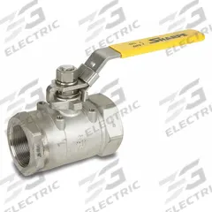 SHARPE Manual Two-Way Ball Valve: 1/4 in, Stainless Steel, Straight Valve Body, FNPT x FNPT, PTFE (MPN 4353010740). Key specifications — Brand: SHARPE; Handle: Locking Lever.