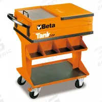 BETA Tool Utility Cart: Orange / Orange Drawer, 3/4 in Wd, 3/4 in Dp, 1 1/4 in Ht, Hinge, Keyed (MPN C25). Key specifications — attr1116772: BETA; attr1116768: Keyed.