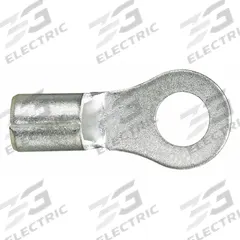PANDUIT Ring Terminal: Bare, #8 Stud Size, 18 AWG to 14 AWG Wire Sizes, 2,000 V (MPN P14-8R-C). Key specifications — Brand: PANDUIT; Barrel Style: Serrated.