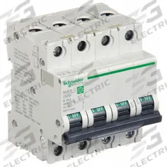 SCHNEIDER ELECTRIC IEC Supplementary Protector: 45 A Amps, 10kA at 240V AC, Screw Clamp, B (MPN M9F21445). Key specifications — Series: C60SP; DC Voltage Rating: Not Rated; Max. AIR Rating: 10kA at 240V AC; Terminal Connection: Screw Clamp; Brand: SCHNEIDER.
