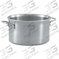 VOLLRATH Stock Pot: 16 qt Capacity, Stainless Steel, 4.1 mm Gauge, NSF Certified, Riveted Handle (MPN 77522). Key specifications — NSF Certified: Yes; Handle Type: Riveted; Body Material: Stainless Steel; Brand: VOLLRATH; Lid Included: No.
