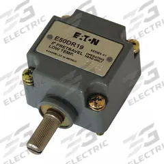 EATON Limit Switch Head: Side, E50 Series (MPN E50DR19). Key specifications — attr1019422: E50; attr1019427: Side; attr211339: EATON; attr1019313: Momentary.
