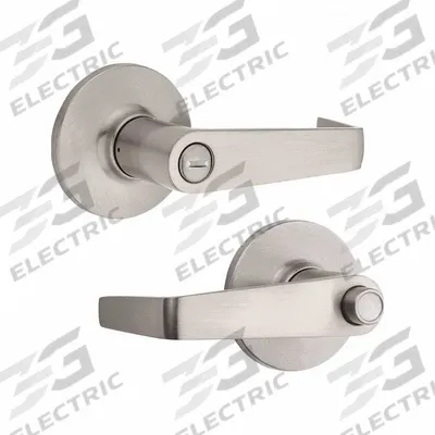 KWIKSET Door Lever Lockset: Privacy Lever Locksets, Nickel