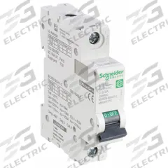 SCHNEIDER IEC Supplementary Protector: 0.5 A Amps, 250V DC, 5kA at 250V DC, Screw Clamp, C60H-DC, C (MPN M9U21170). Key specifications — Brand: SCHNEIDER; Terminal Connection: Screw Clamp; DC Voltage Rating: 250V DC; Max. AIR Rating: 5kA at 250V DC; Series: C60H-DC; AC Voltage Rating: Not Rated; Curve Type: C.