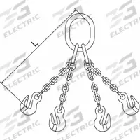 PEWAG Chain Sling: 3/8 in Chain Trade Size, 120 Chain Grade, Steel, Fixed, 10 ft Sling Lg, Blue (MPN 10G120QOG/10). Key specifications — Brand: PEWAG.