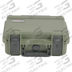 SKB Protective Case: 7 3/8 in x 9 1/2 in x 4 1/8 in Inside, Solid, Green, Stationary, 2 lb Wt, Solid (MPN 3I-0907-4M-L). Key specifications — Closure Type: Latches; Brand: SKB; Carry-On Size: Yes.