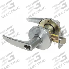 STANLEY SECURITY SOLUTIONS Door Lockset: Classroom Lever Locksets, Chrome, ADA Compliant, LFIC (MPN 9K37R16DS3626). Key specifications — Ligature Resistance: Not Ligature-Resistant; Brand: STANLEY SECURITY SOLUTIONS; Lockset Function ANSI Code: F84; Visual Indicator Message: No Message; Lockset Style: Curved No Return; ADA Compliant: Yes; Finish: Satin Chromium-Plated : Zinc Alloy.